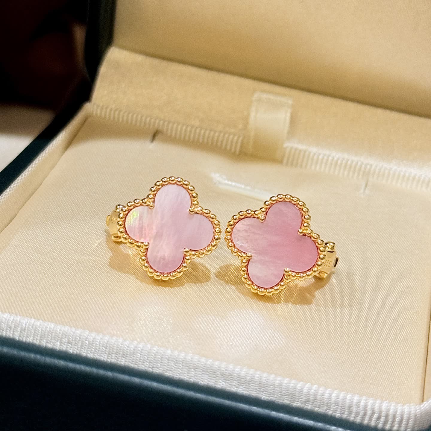 Van Cleef & Arpels Alhambra Pink Gold Earrings